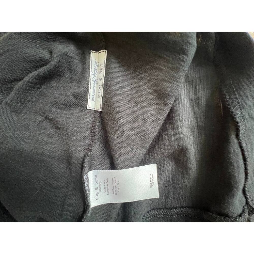 Rag & Bone Black Bleach Tee Short Sleeve Size XS A000958 - Picture 4 of 9